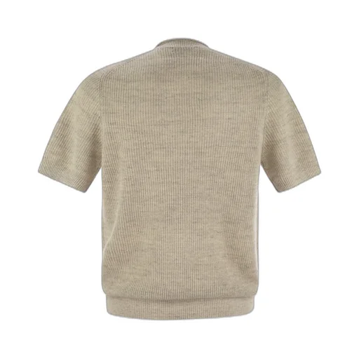 Brunello Cucinelli Half English Rib Knitted T-Shirt
