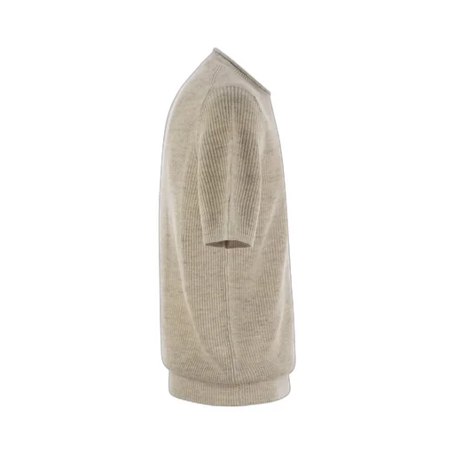 Brunello Cucinelli Half English Rib Knitted T-Shirt