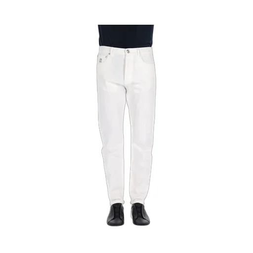 Brunello Cucinelli Logo-Patch Straight-Leg Jeans
