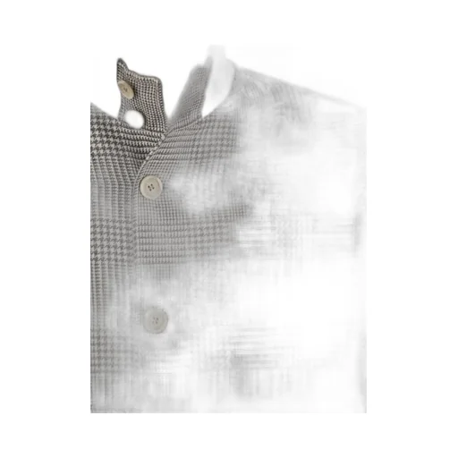 Brunello Cucinelli Checked High-Neck Jacket