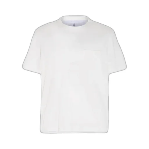 Brunello Cucinelli Short-Sleeved Straight Hem T-Shirt