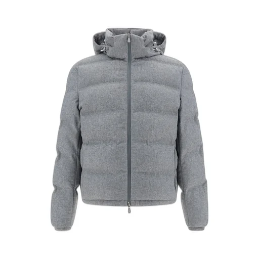 Brunello Cucinelli Quilted Zipped Hooded Down Jacket