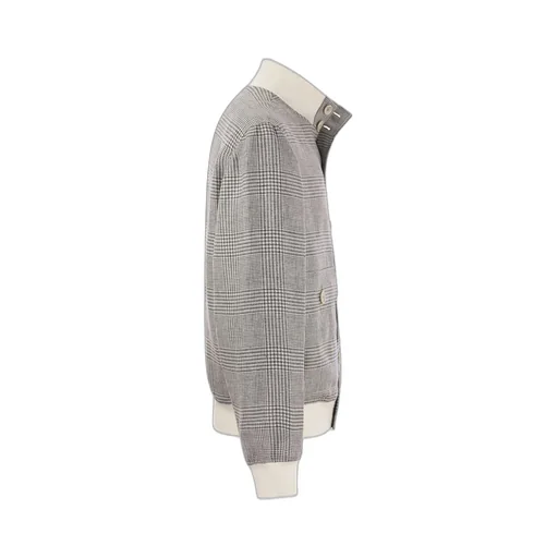 Brunello Cucinelli Checked High-Neck Jacket