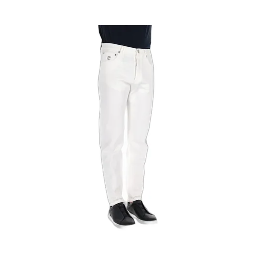 Brunello Cucinelli Logo-Patch Straight-Leg Jeans