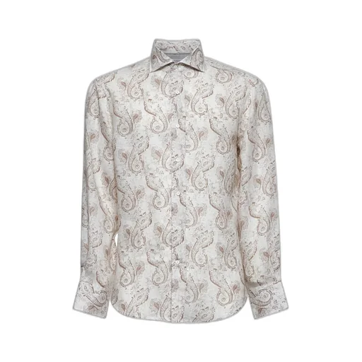Brunello Cucinelli Paisley Printed Long-Sleeved Shirt