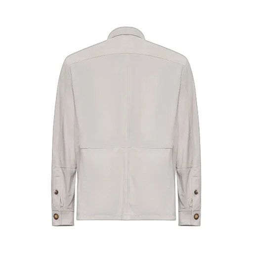 Brunello Cucinelli Buttoned Leather Shirt Jacket