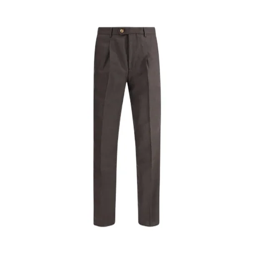 Brunello Cucinelli Pressed Crease Slim-Fit Trousers