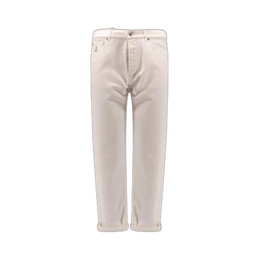 Brunello Cucinelli Garment-Dyed Iconic Fit Five-Pocket Trousers