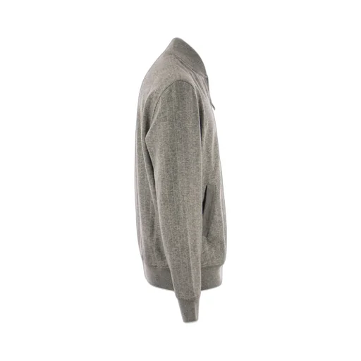 Brunello Cucinelli Striped Zipped Knit Cardigan
