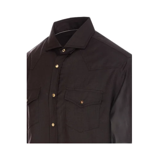 Brunello Cucinelli Long Sleeved Spread Collared Shirt