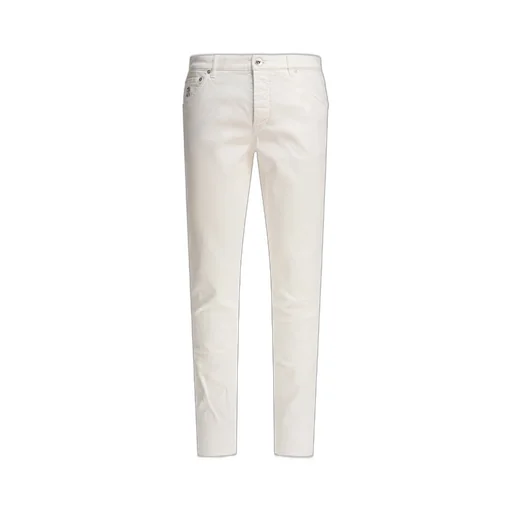 Brunello Cucinelli Logo Embroidered Straight-Leg Jeans