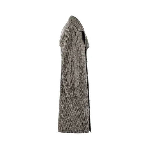 Brunello Cucinelli Herringbone Pattern Double-Breasted Coat