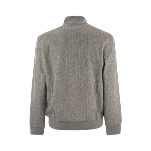 Brunello Cucinelli Striped Zipped Knit Cardigan