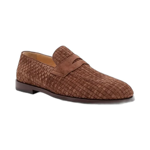 Brunello Cucinelli Braided Penny Loafers