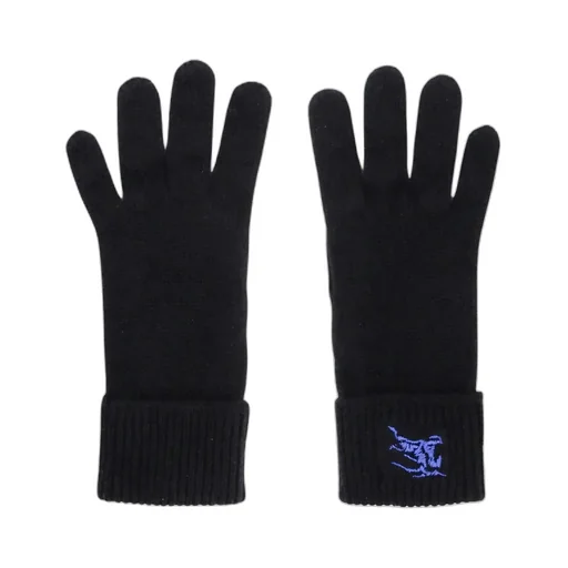 Burberry Equestrian Knight Embroidered Slip-On Gloves