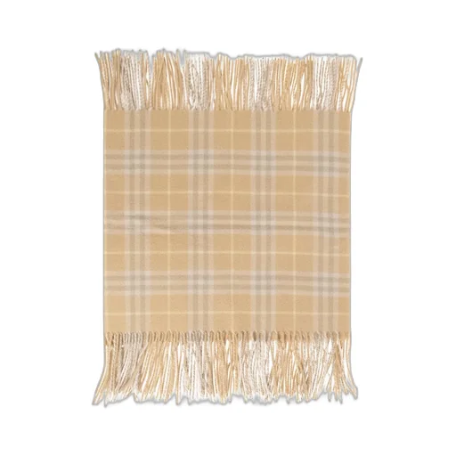 Burberry Checked Frayed-Edge Scarf