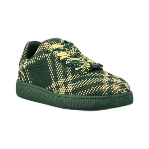 Burberry Box Checked Lace-Up Sneakers