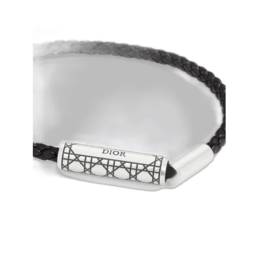 Cannage Braided Leather Bracelet