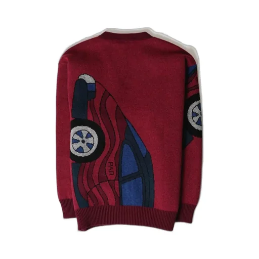By Parra Car-Intarsia Buttoned Cardigan