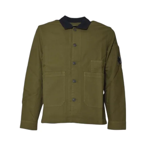 C.P. Company Double Satin Lens Utility Button Overshirt