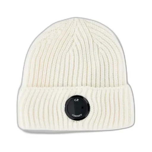 C.P. Company Logo Plaque Knit Beanie