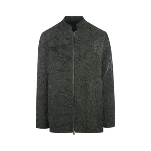 By Walid Embroidered Patchwork Zipped Jacket