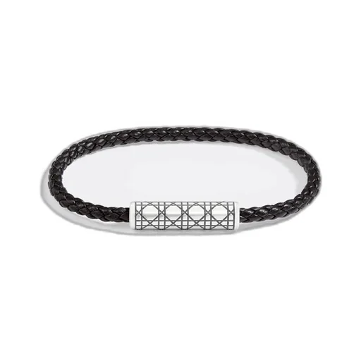 Cannage Braided Leather Bracelet