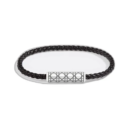 Cannage Braided Leather Bracelet