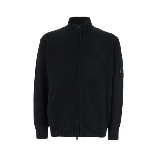 C.P. Company High Neck Logo Plaque Jacket