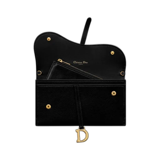 Saddle Long Wallet With Chain