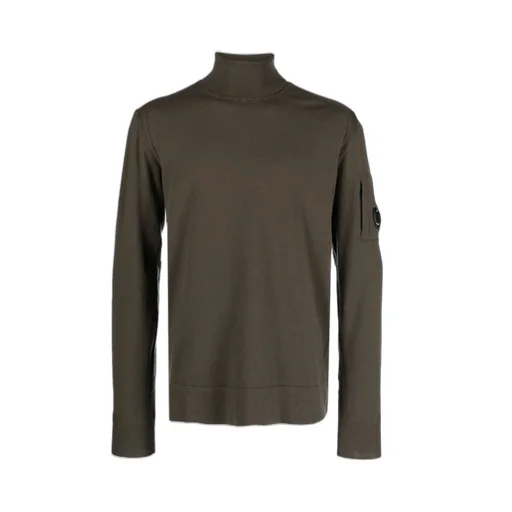 C.P. Company Lens-Detailed Roll-Neck Knitted Jumper