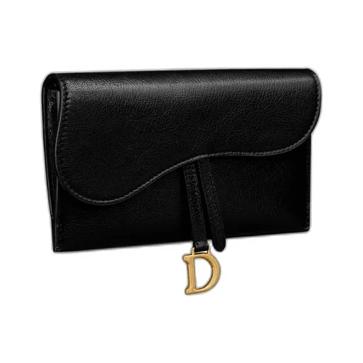 Saddle Long Wallet With Chain