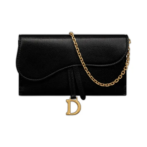 Saddle Long Wallet With Chain