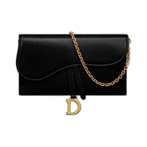 Saddle Long Wallet With Chain