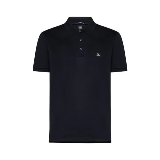C.P. Company Logo-Patch Side Slit Polo Shirt