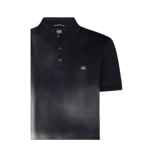 C.P. Company Logo-Patch Side Slit Polo Shirt