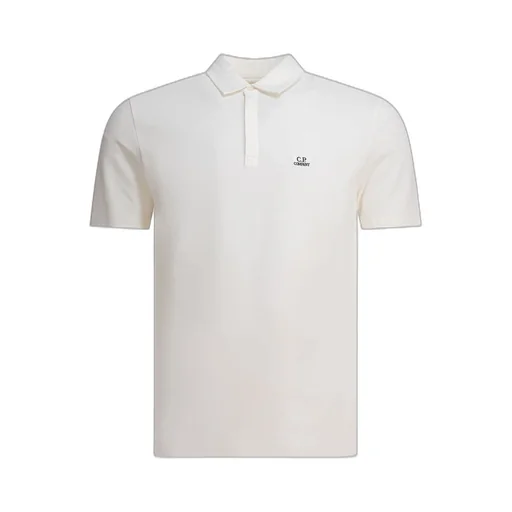 C.P. Company Short-Sleeved Logo Patch Polo Shirt