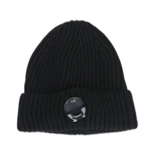C.P. Company Lens Detailed Turn-Up Hem Beanie
