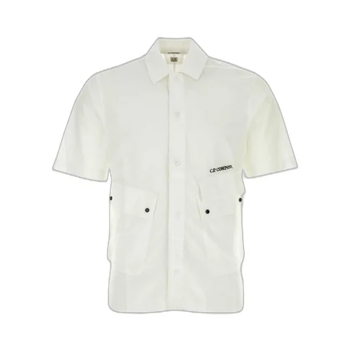 C.P. Company Logo Embroidered Short Sleeved Shirt