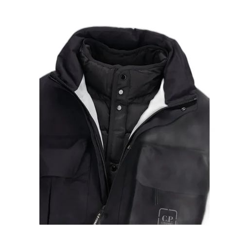 C.P. Company Logo-Printed High-Neck Windbreaker