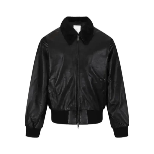 Calvin Klein Shearling-Collar Bomber Jacket