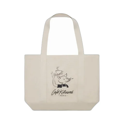 Café Kitsuné Fox Printed Top Handle Bag