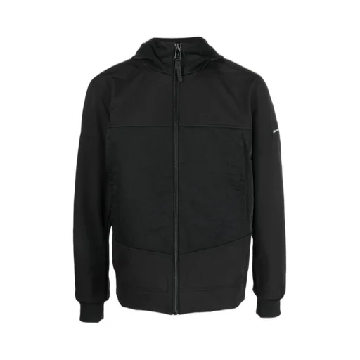 Calvin Klein Logo Patch Crinkle Hooded Jacket