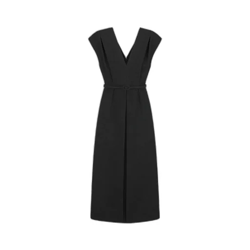 Mid-Length Belted Dress