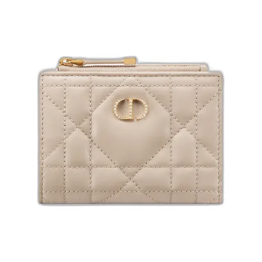 Dior Caro Dahlia Wallet With Crystals