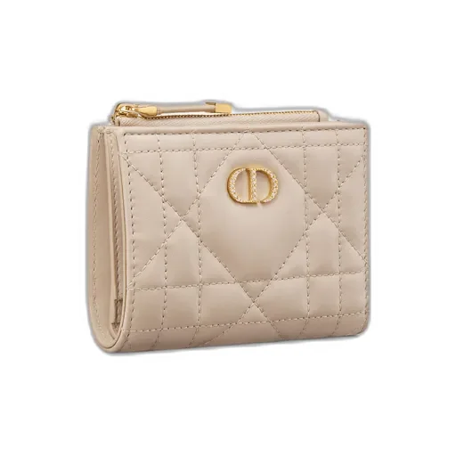 Dior Caro Dahlia Wallet With Crystals
