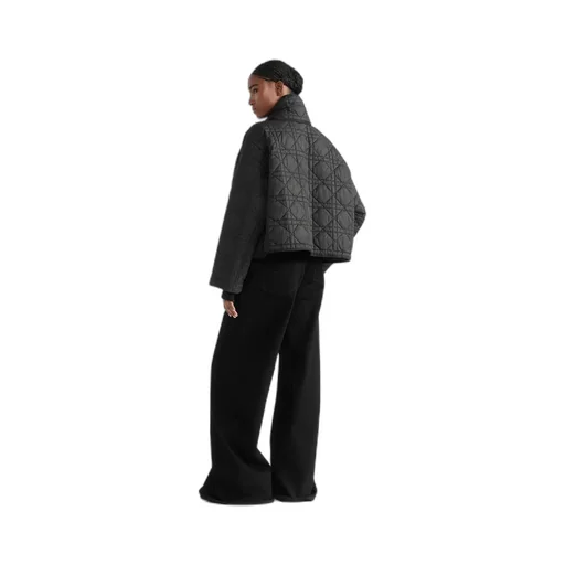Macrocannage Coat With Scarf Collar