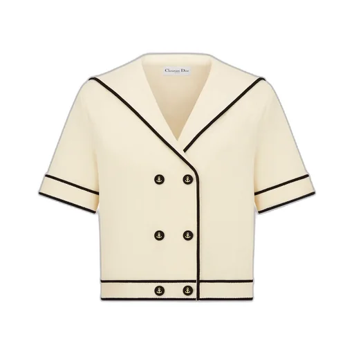 Short-Sleeved Jacket With Sailor Collar