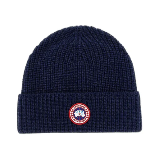 Canada Goose Logo Patch Knitted Beanie
