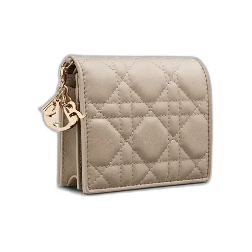 Mini Lady Dior Gardenia Wallet